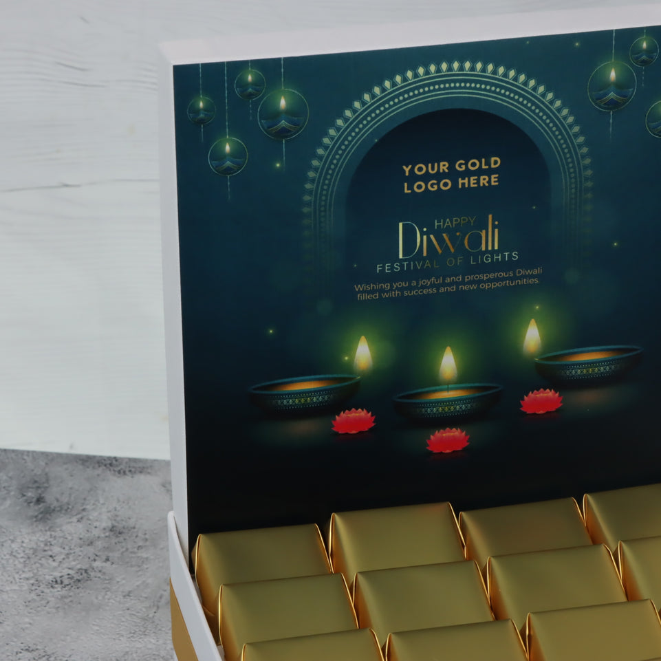 Happy Diwali designed premium chocolate medium hamper