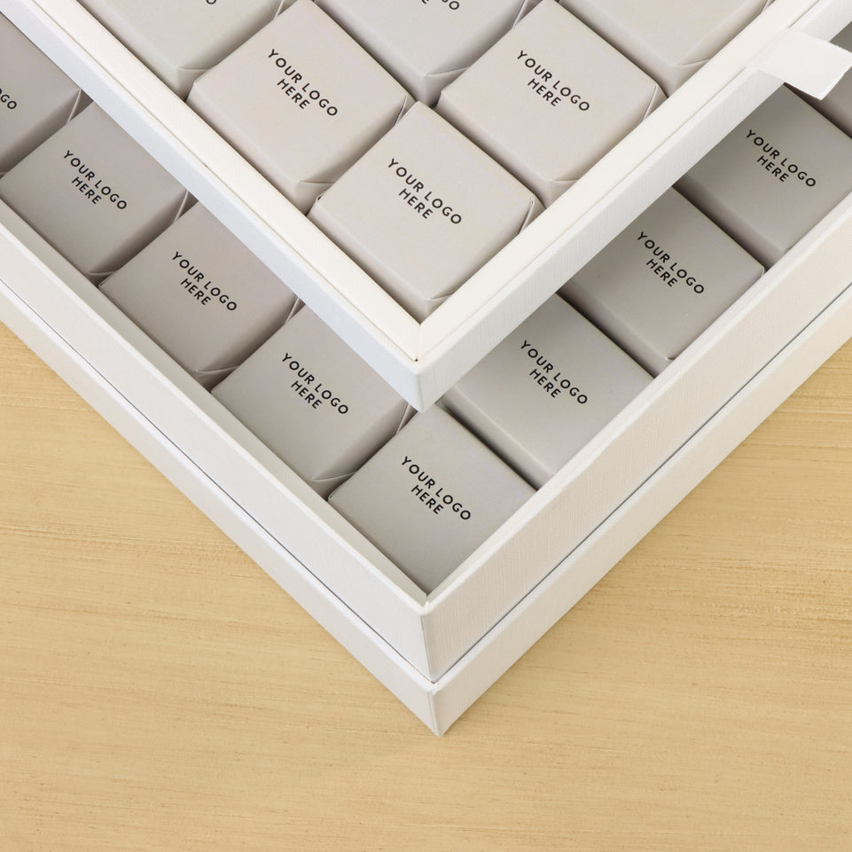 Corporate customized premium chocolate 2-layer hard box