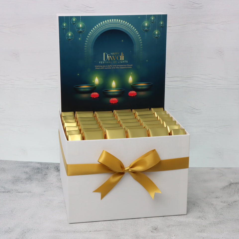 Happy diwali designed premium chocolate large hamper