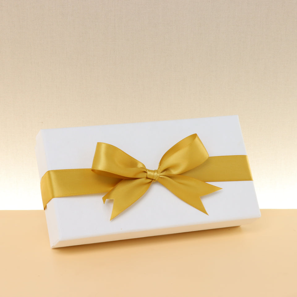 Set of 6 Premium nut stuffed dates 8-pc hard box with gold ribbon