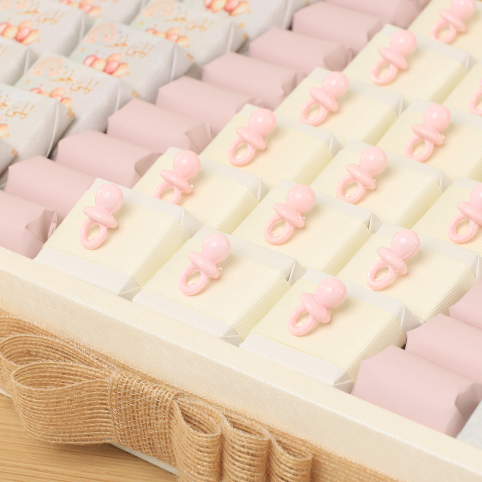 Baby customized teddy theme premium chocolate medium leather tray