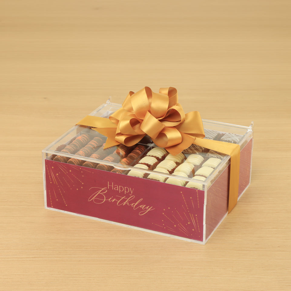 Happy Birthday premium chocolate gift acrylic box