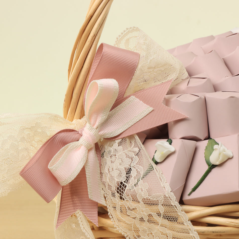 Baby girl flower decorated chocolate medium basket