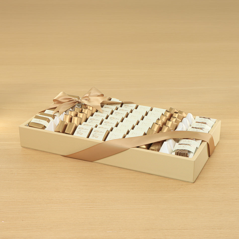 Hajj designed premium chocolate leather tray
