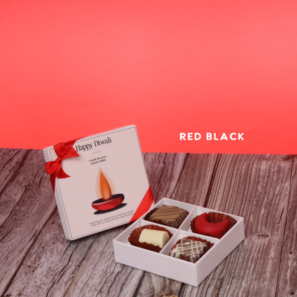 Set of 15 corporate customized diwali candle designed premium chocolate 4P hard box