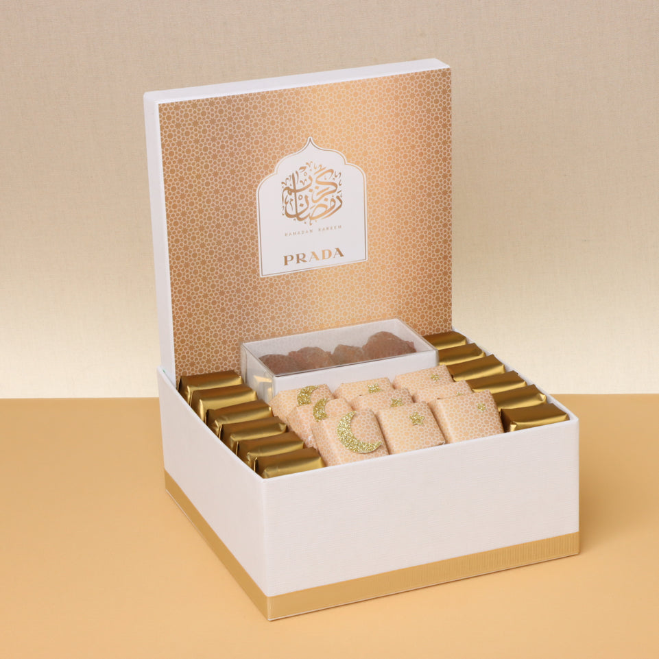 Corporate customized ramadan designed premium chocolate medium hamper