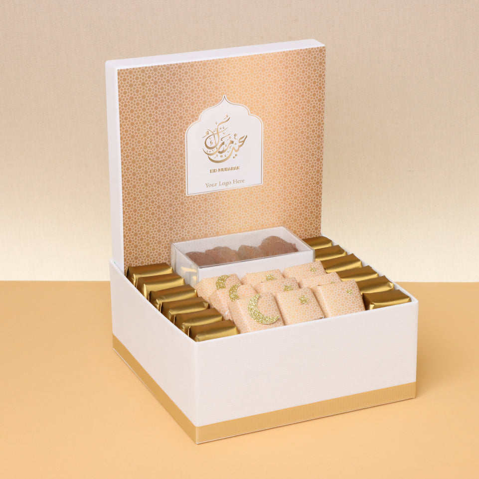 Corporate customized ramadan designed chocolate medium hamper