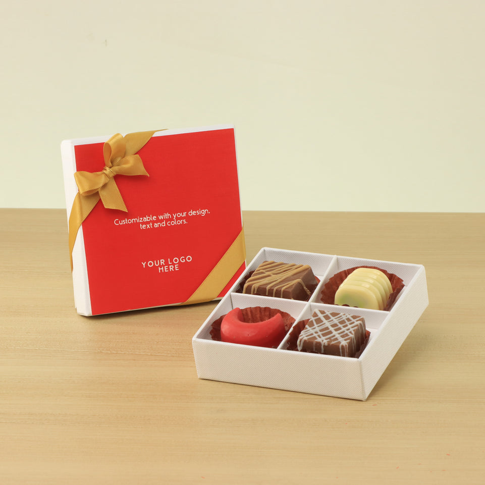 Set of 15 Corporate customized premium chocolate 4P hard box