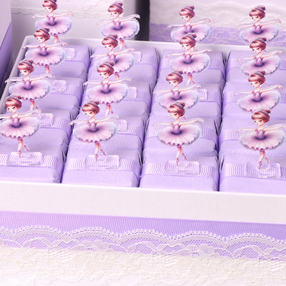 Luxury ballerina designed premium chocolate wood tray