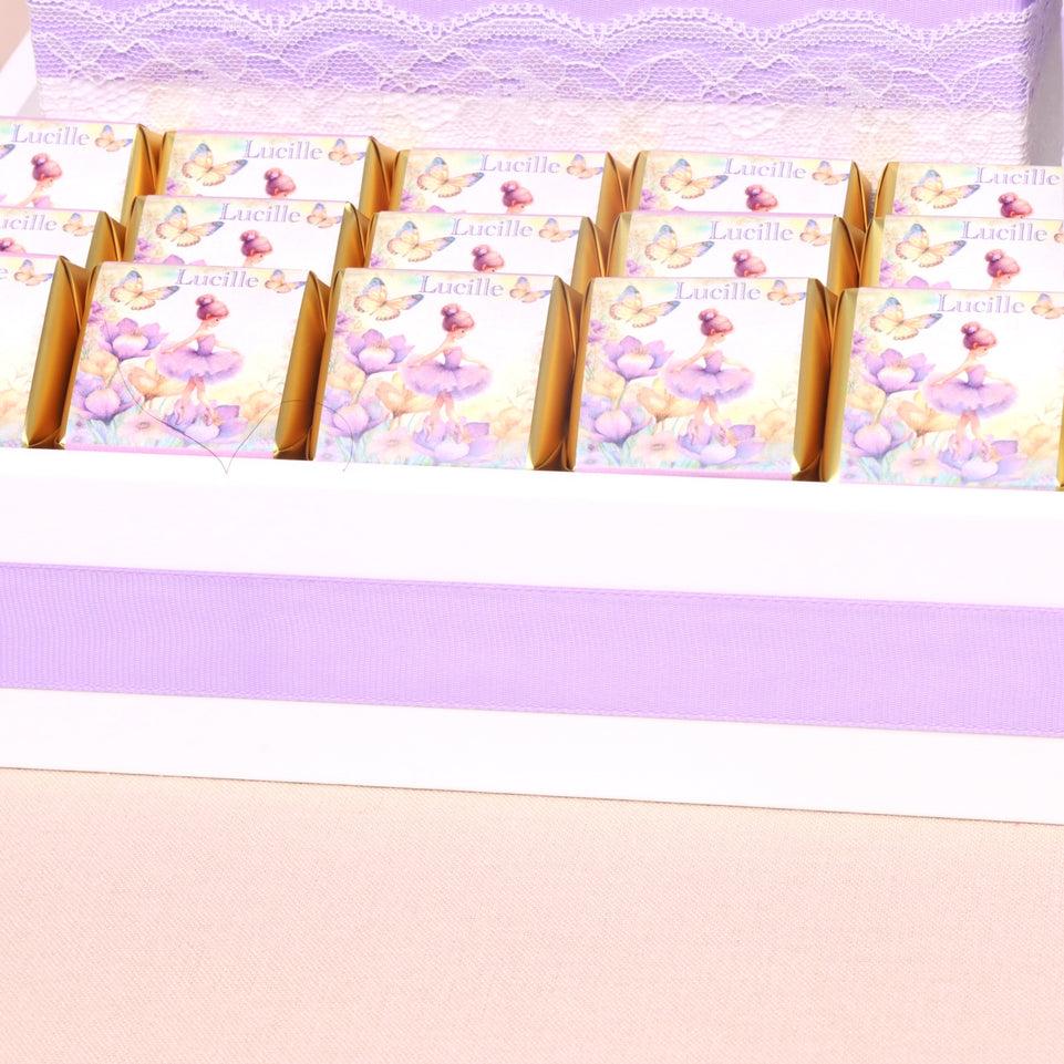 Luxury ballerina designed premium chocolate wood tray