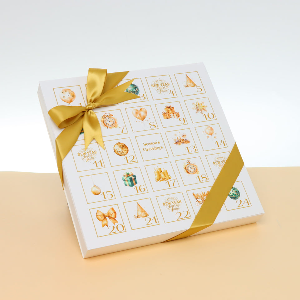 Set of 2 Corporate branded chocolate Christmas advent calendar box