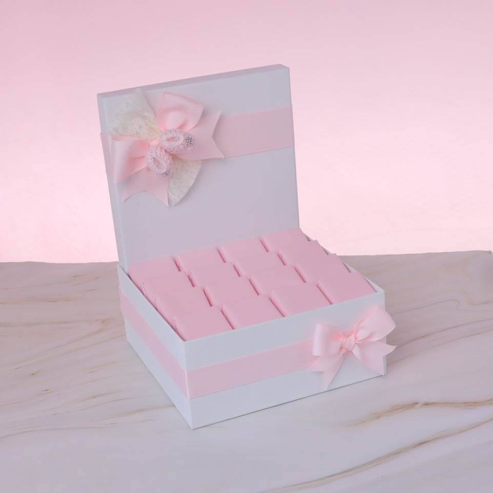 Baby crochet bootie decorated premium chocolate medium hamper