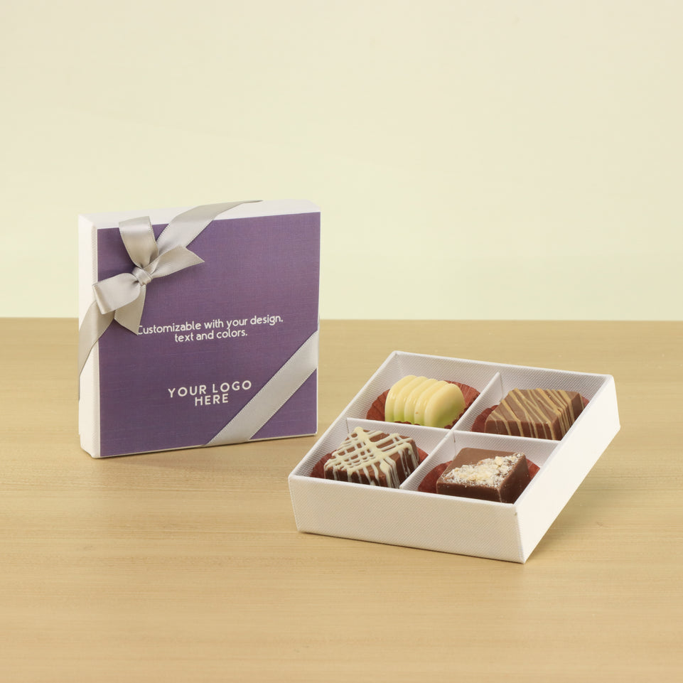 Set of 15 Corporate customized premium chocolate 4P hard box