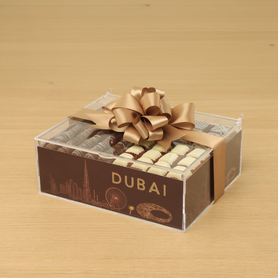 Dubai design premium chocolate small double acrylic tray