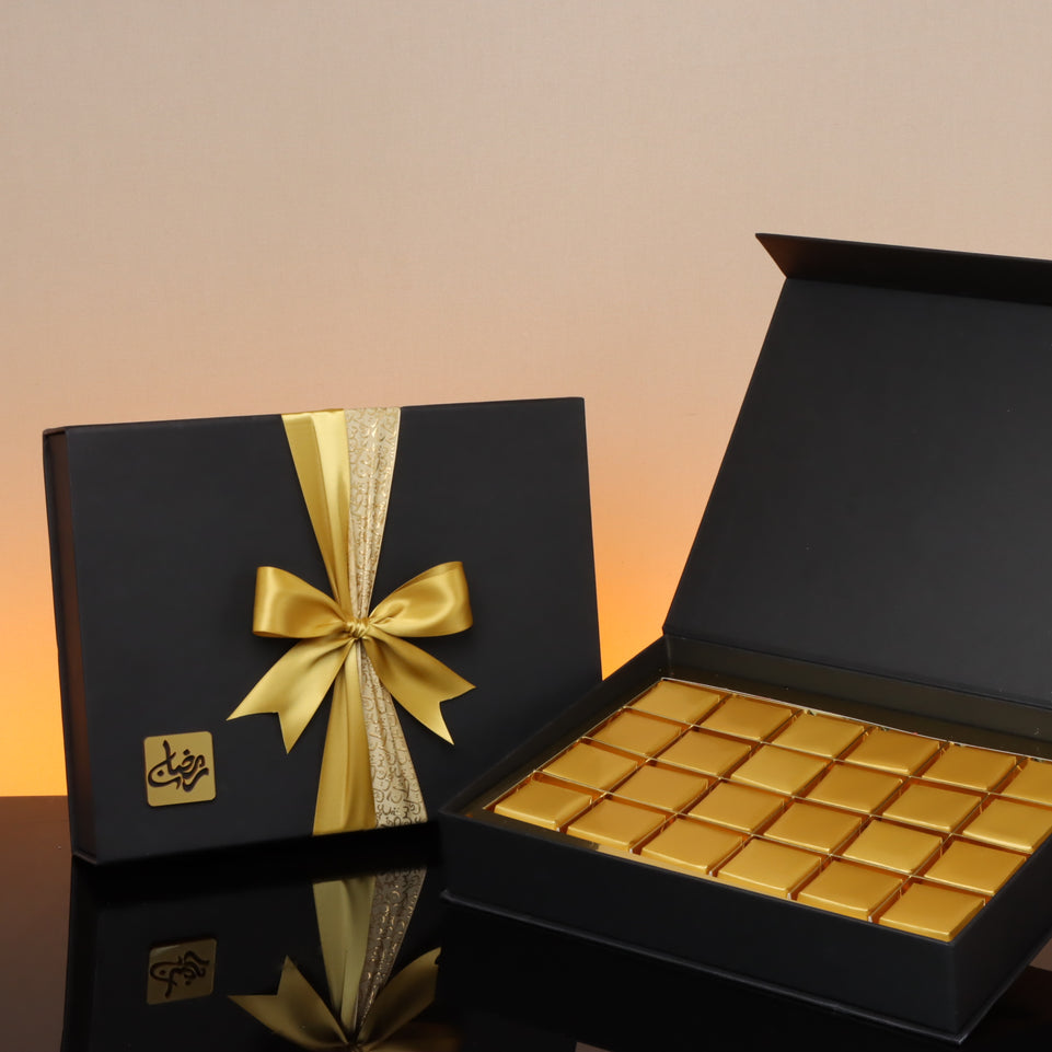 Acrylic decorated Ramadan Kareem chocolate magnetic hard box