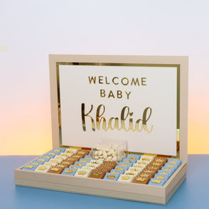 Baby boy crown decorated chocolate me...