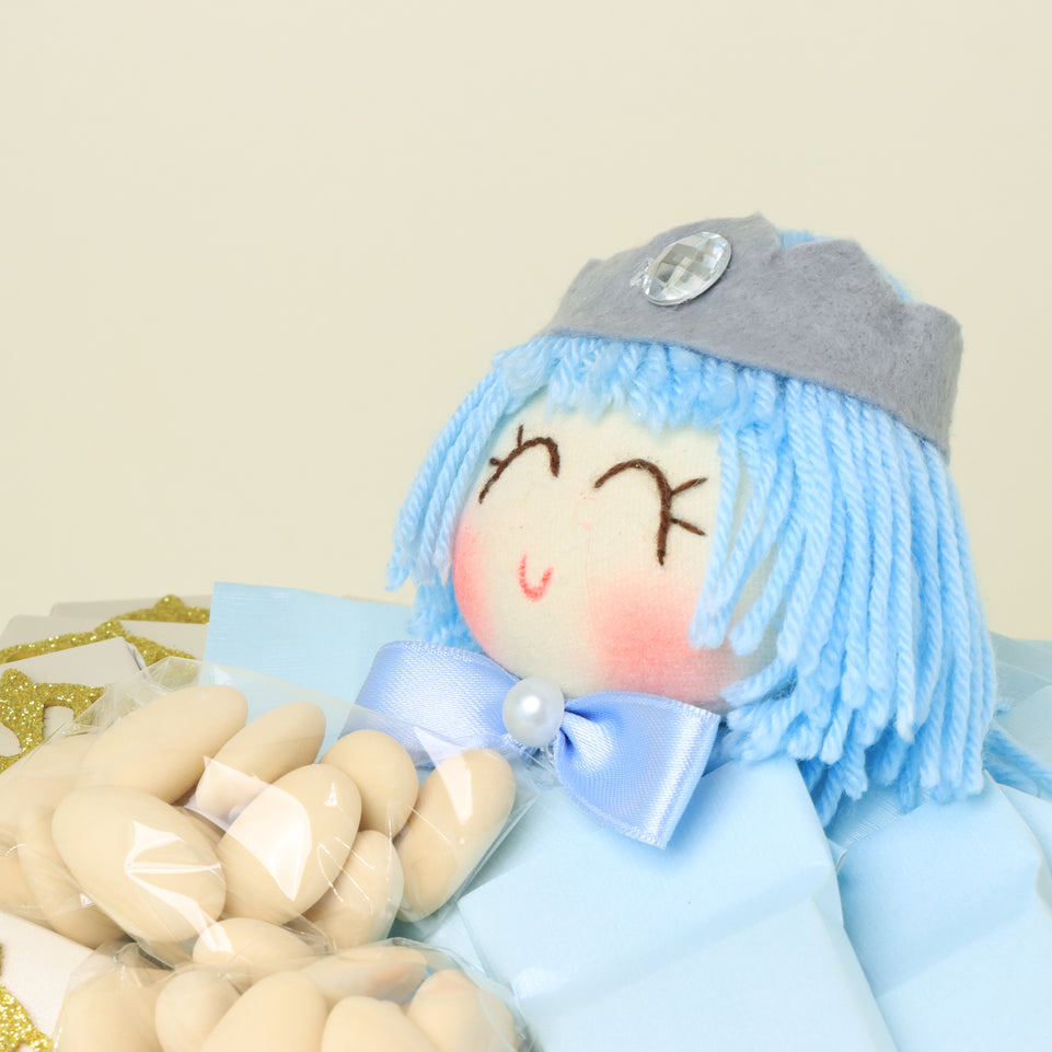 Baby boy prince decorated chocolate medium basket