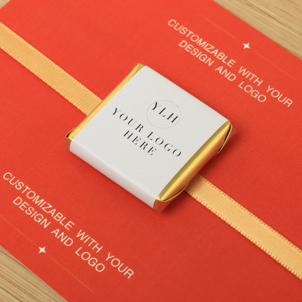 Set of 50 Corporate customized premium thin chocolate card