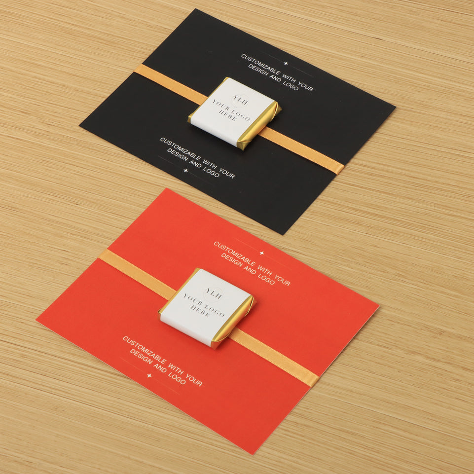 Set of 50 Corporate customized premium thin chocolate card
