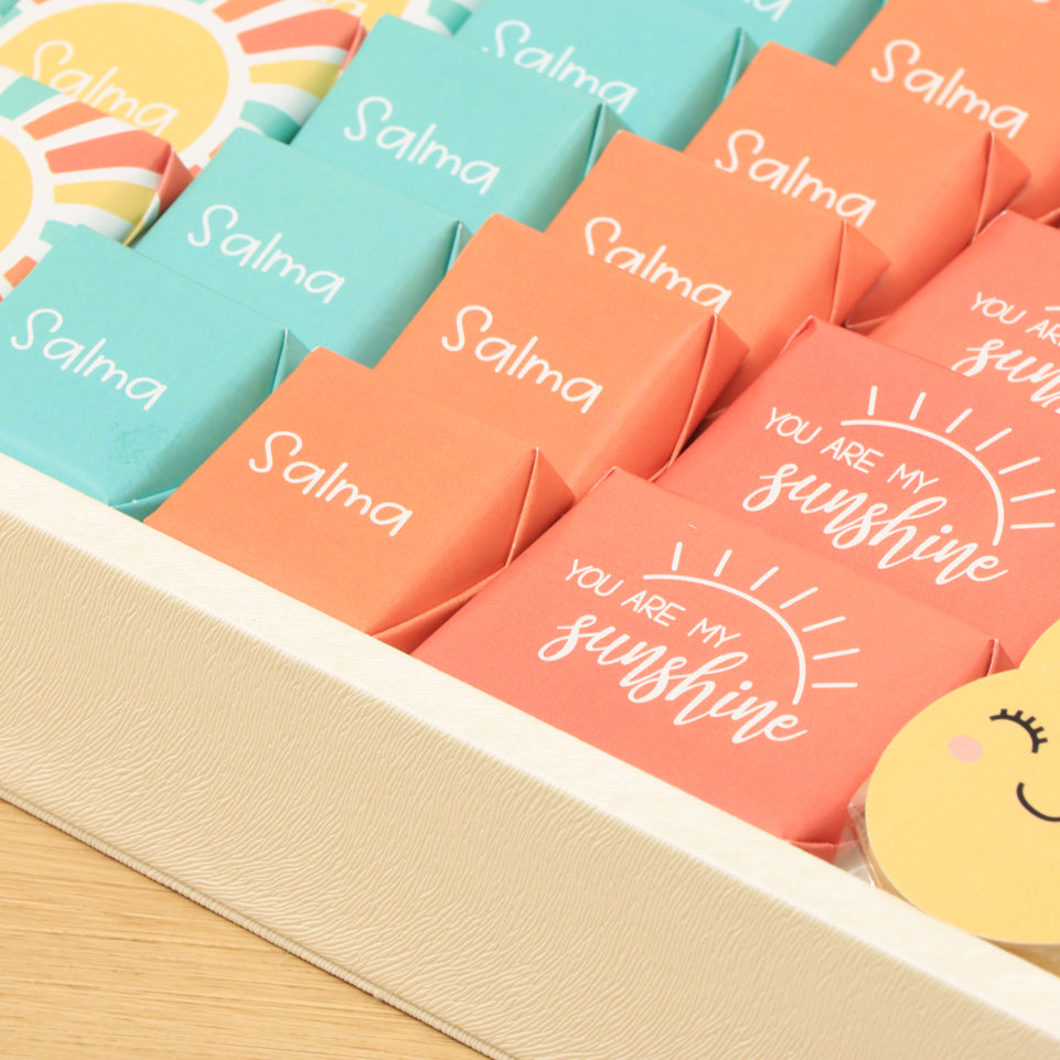 Baby sunshine theme customized chocolate leather tray