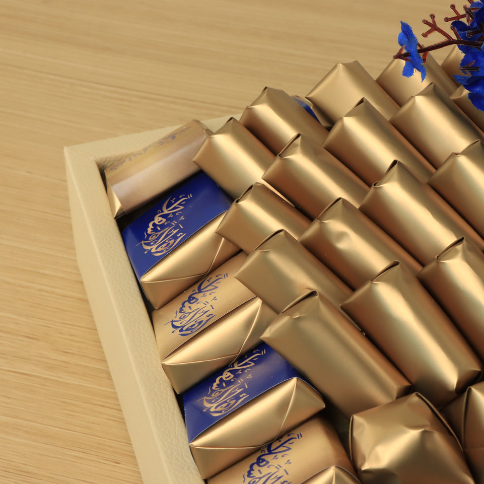 Decorated leather gift tray medium