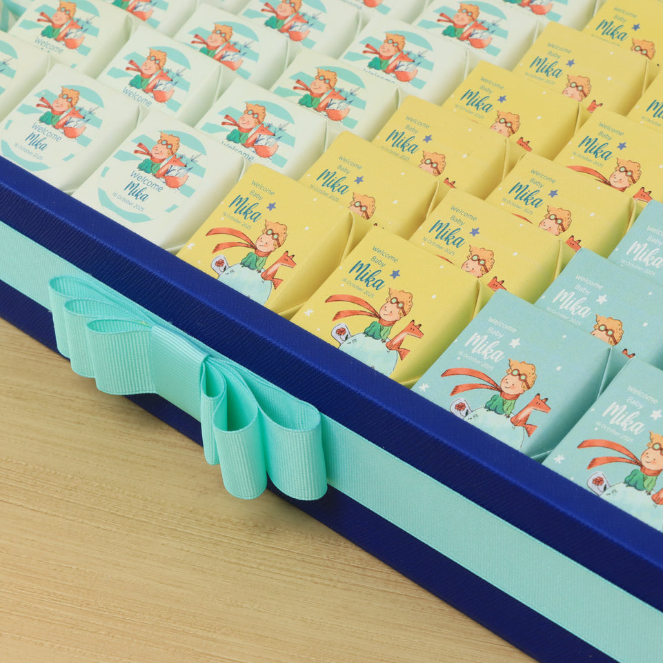 The little prince chocolate personalized leather tray