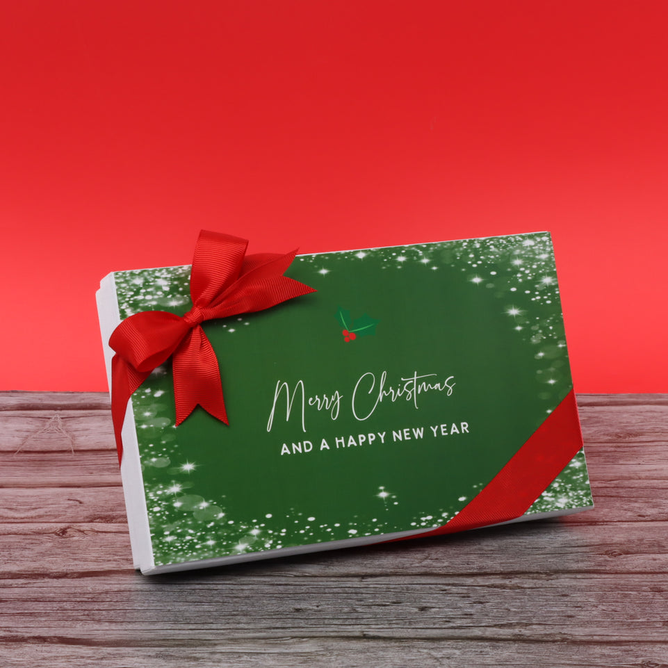 Merry christmas snow flakes designed premium chocolate 15 piece hard box