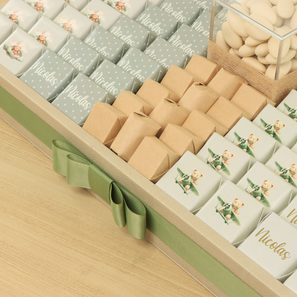 Baby teddy theme design premium chocolate medium large tray