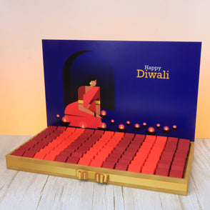 Happy diwali candle lights designed p...