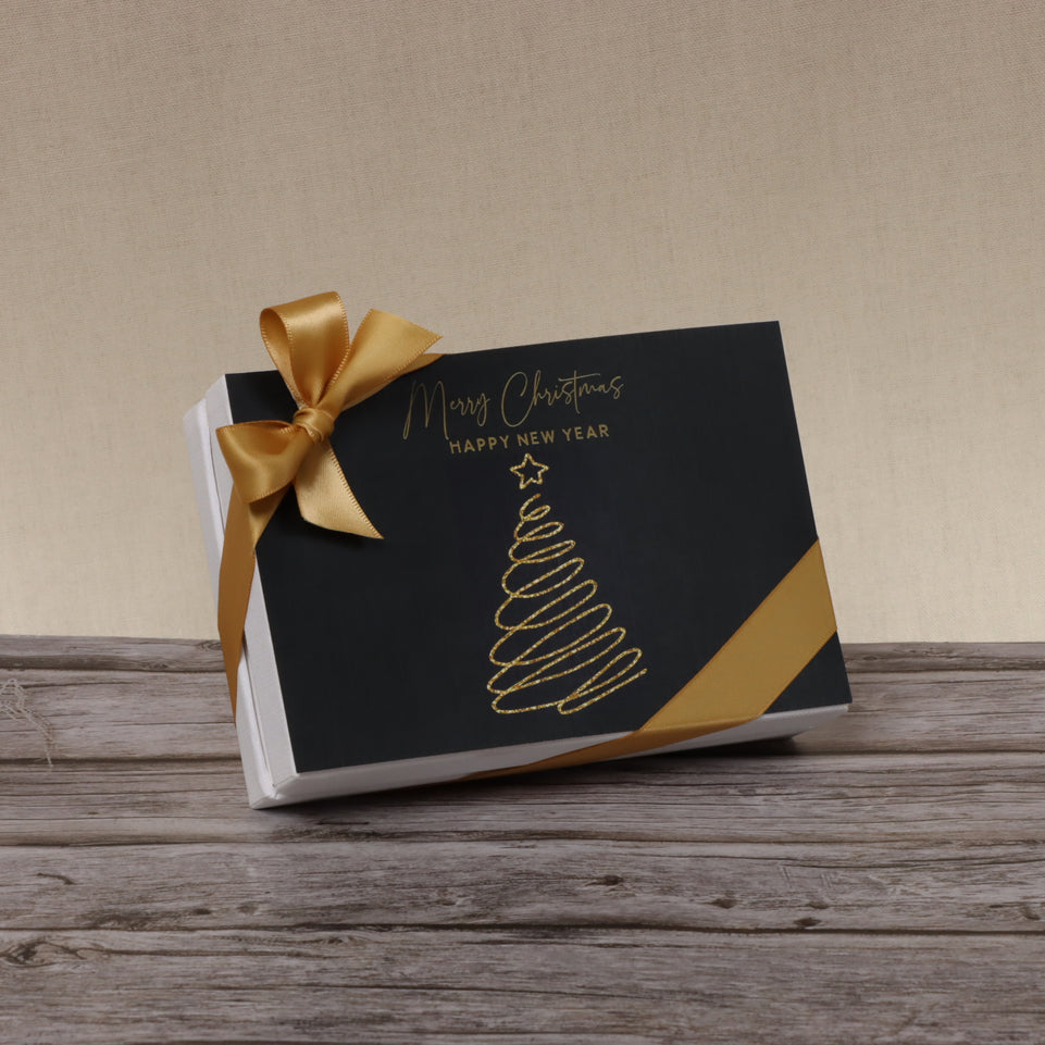 Set of 8 Season's greetings , Merry christmas & happy new year designed premium chocolate 6-piece hard box