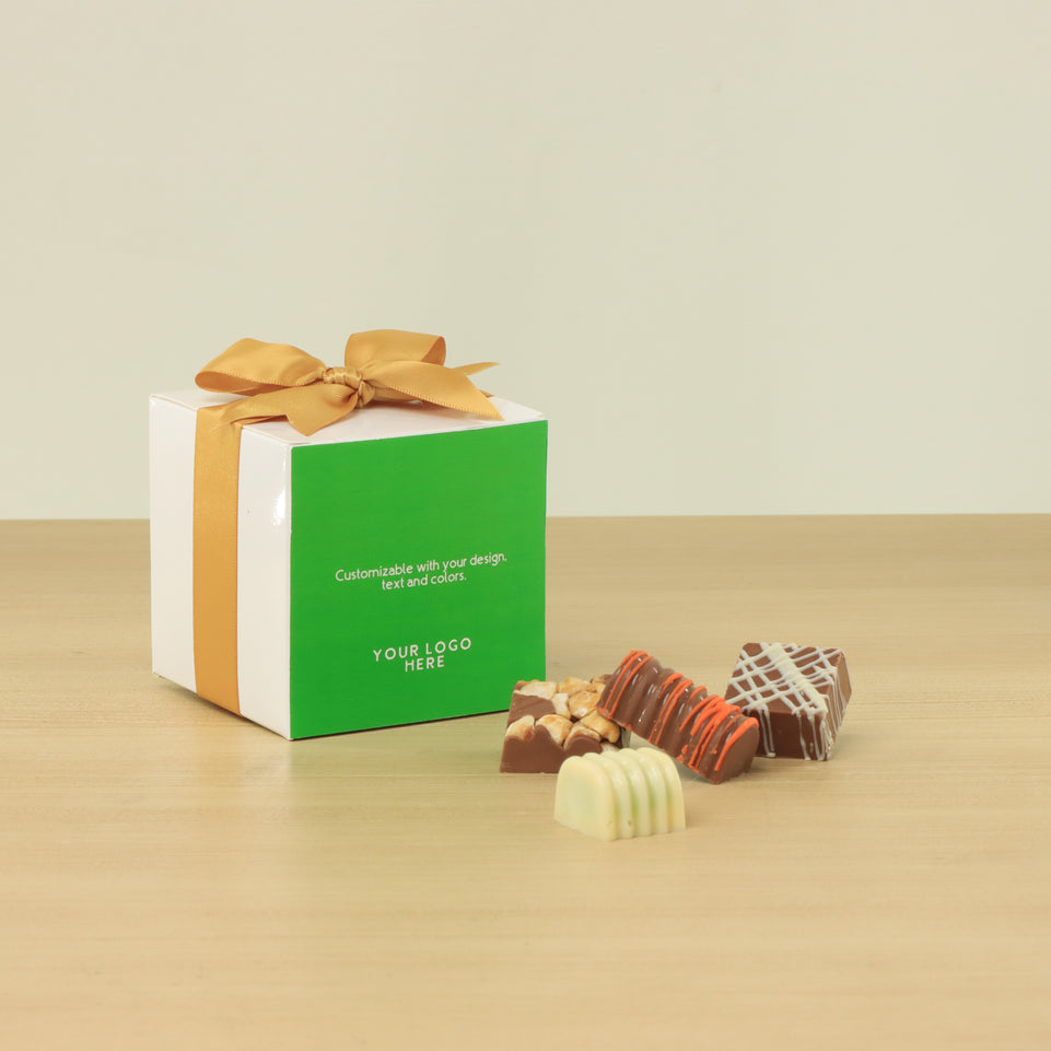 Set of 20 Corporate customized premium chocolate cube soft box