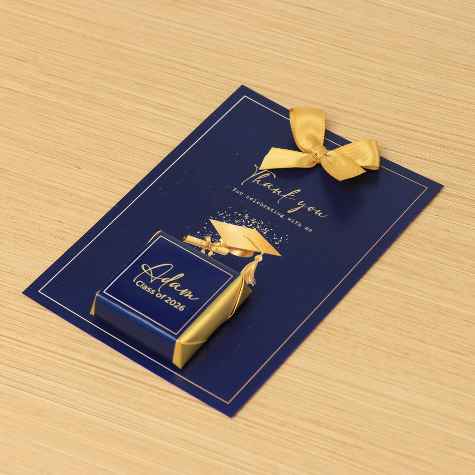 Set of 50 graduation design premium chocolate card