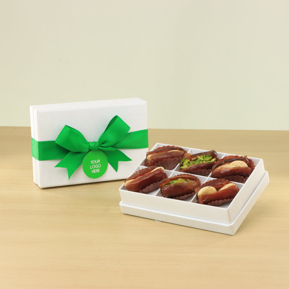 Set of 8 premium nut stuffed dates 6P hard box giveaway