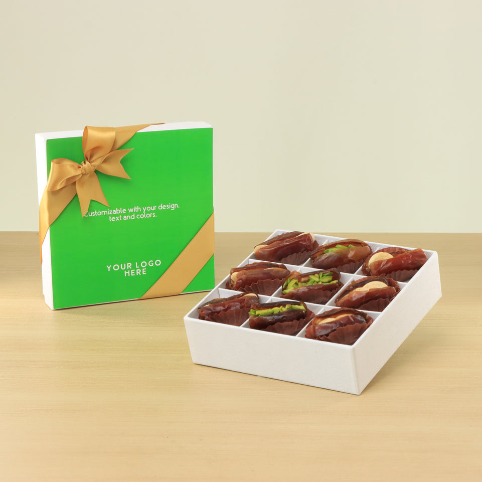 Set of 5 Corporate customized premium nut stuffed dates 9P hard box