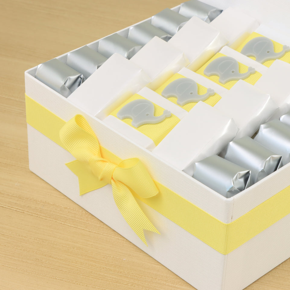 Baby boy acrylic elephant decorated chocolate medium hamper