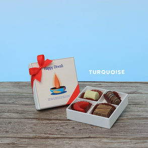 Set of 15 Happy diwali candle red des...