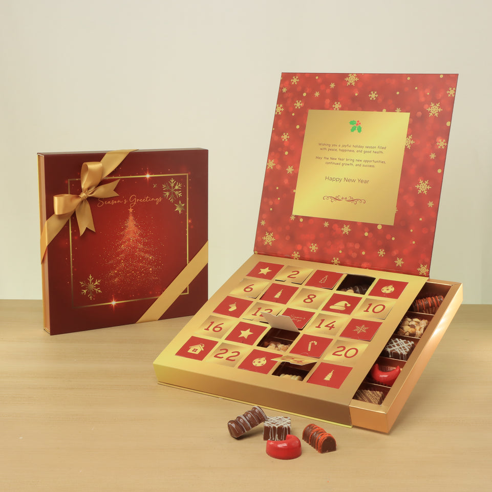 Season's Greeting premium chocolate printed calendar box