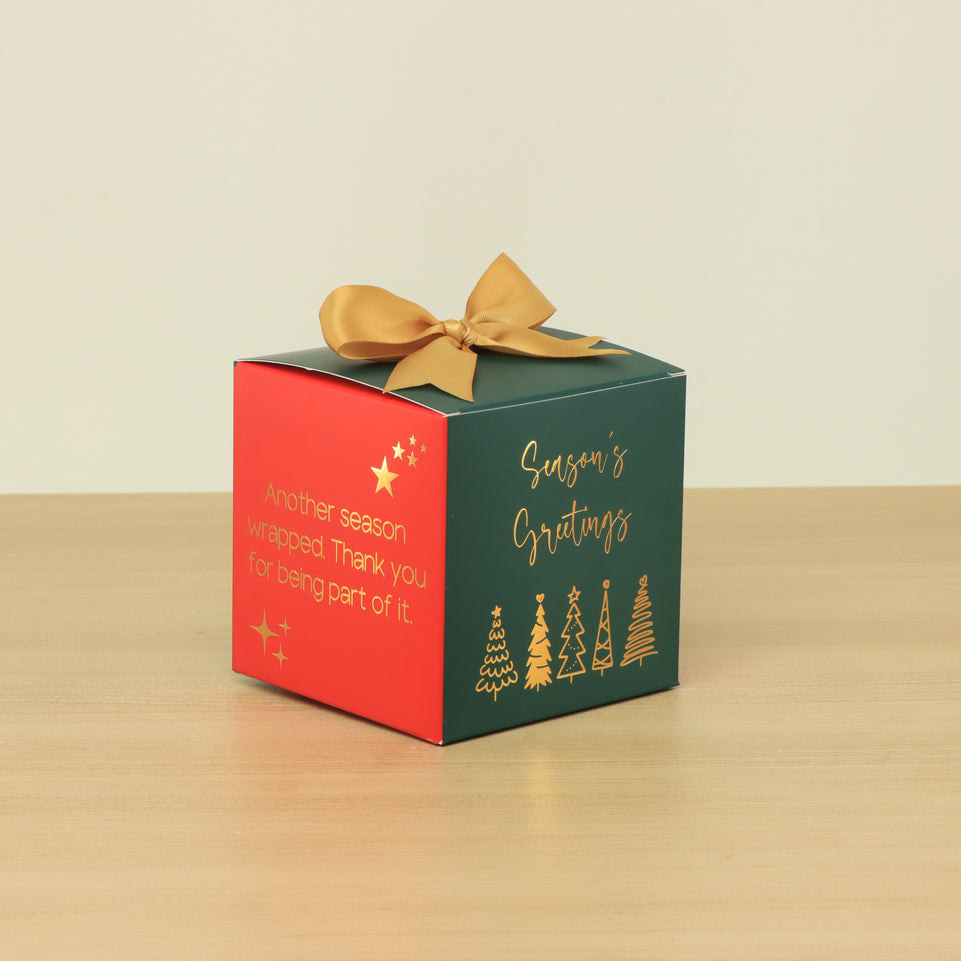 Set of 20 christmas designed premium chocolate soft cube box