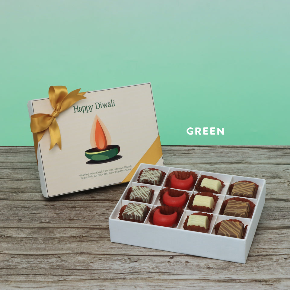 Happy diwali candle designed premium chocolate 12P hard box