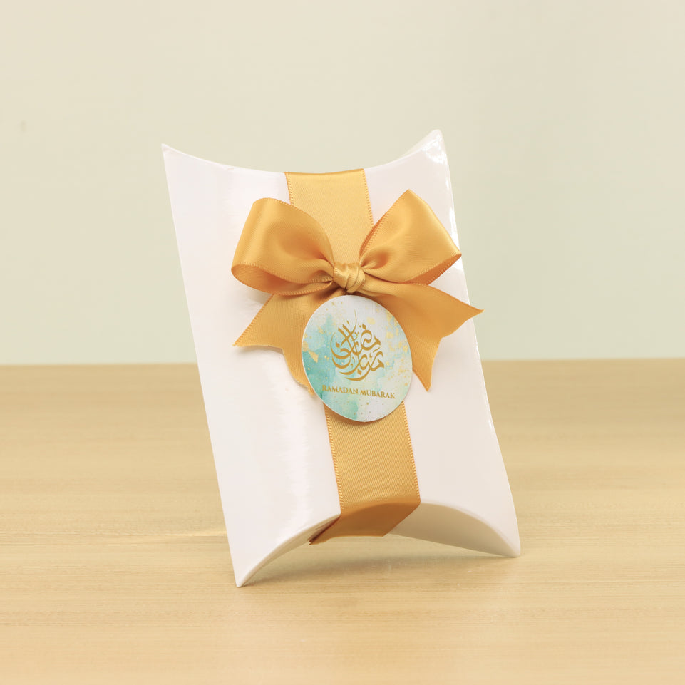 Set of 20 Ramadan Eid Mubarak designed premium chocolate pillow box giveaway