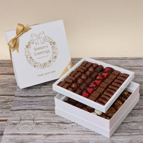 Season's greetings wreath designed pr...