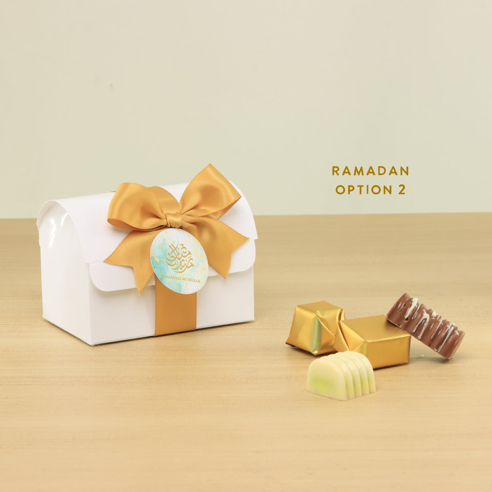 Set of 20 Ramadan Eid Mubarak designed premium chocolate chest box giveaway