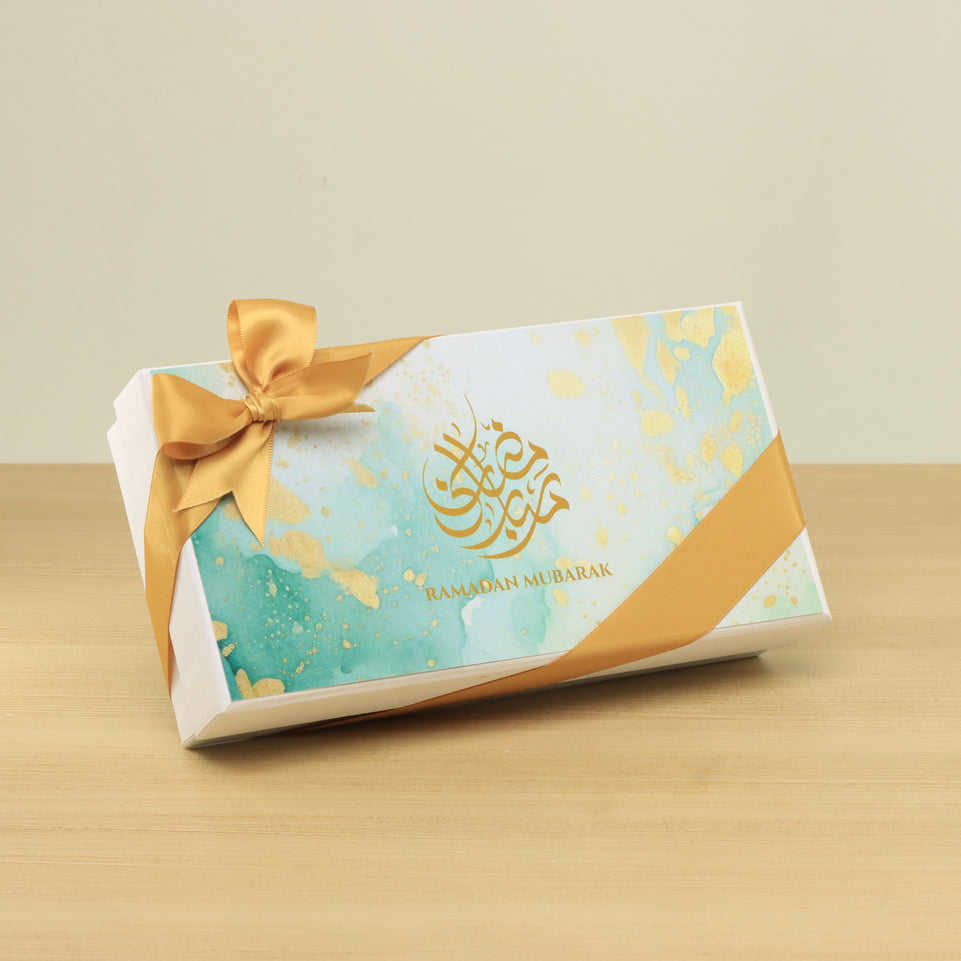 Set of 6 Ramadan Eid Mubarak designed premium chocolate 8P hard box
