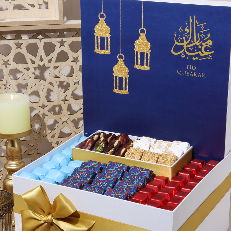 Eid mubarak designed chocolate & sweets extra large hamper