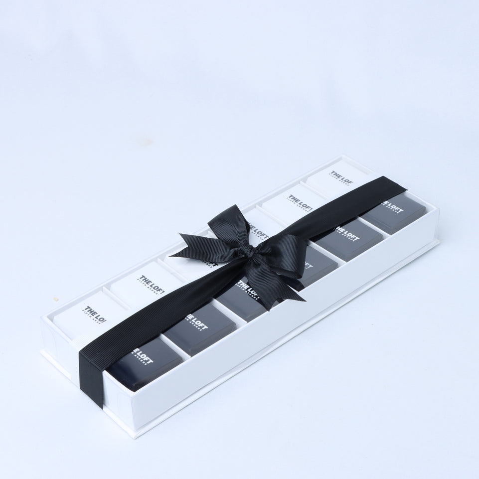 Set of 5 Branded corporate chocolate top view box