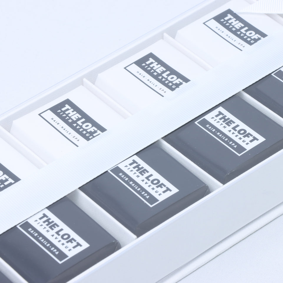 Set of 5 Branded corporate chocolate top view box