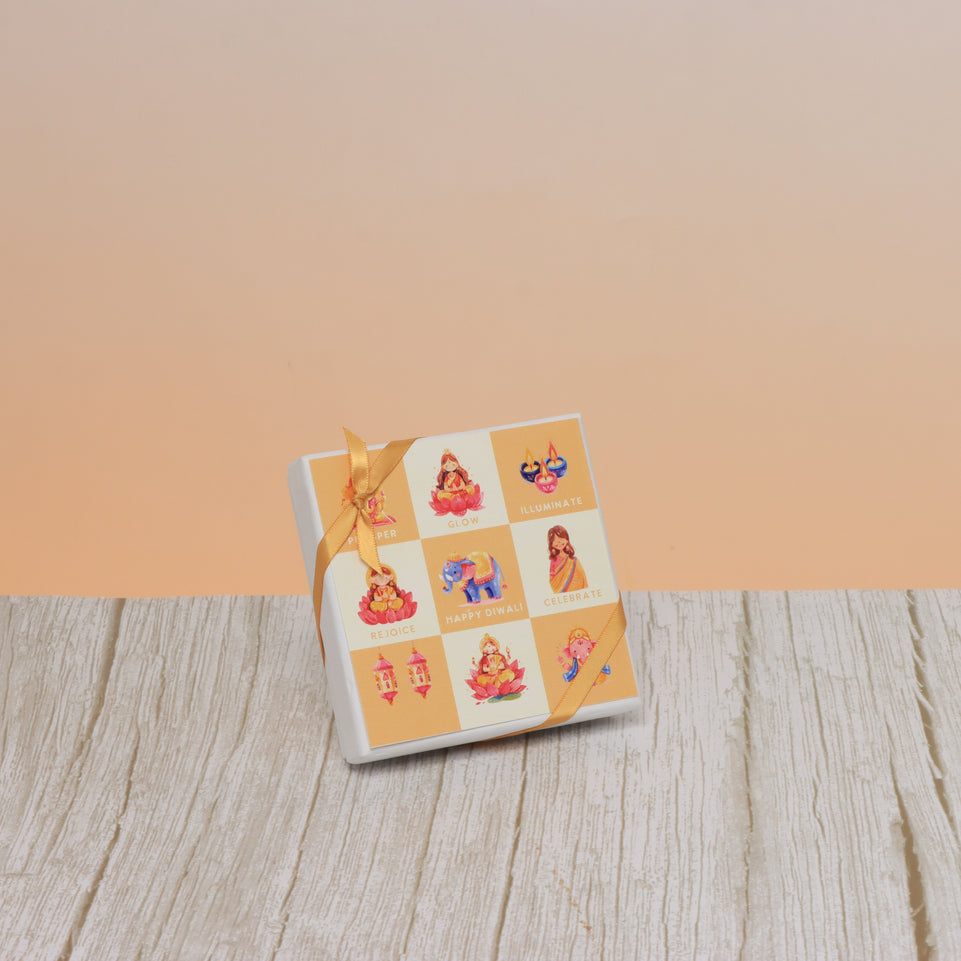 Set of 15 Diwali cartoon designed premium unwrapped chocolate 4P hard box