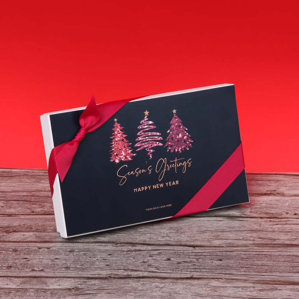 Season's greeting three trees designed premium chocolate 15 piece hard box