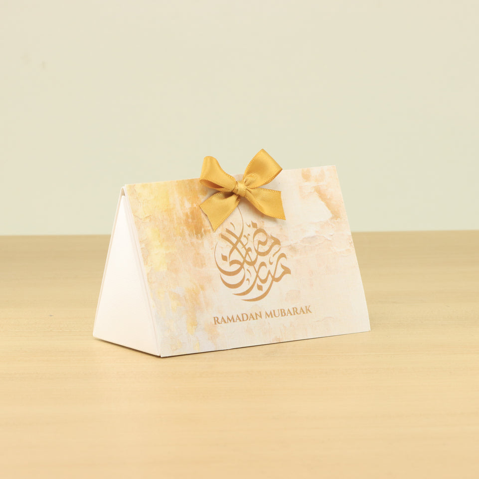 Set of 20 Ramadan Mubarak designed premium chocolate triangle box giveaway
