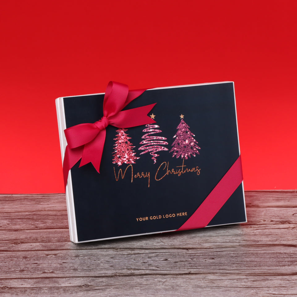 Merry Christmas three trees designed premium chocolate 20-piece hard box